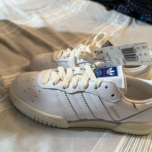 Adidas Kids White and Cream Sneakers